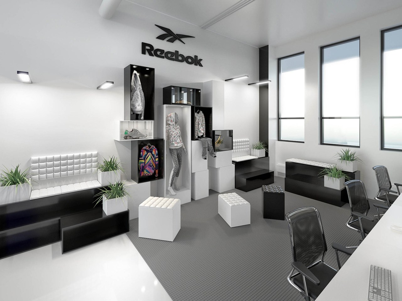 Reebok, open space, вид 4